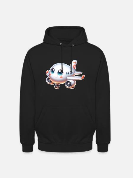 Flugzeug - Unisex Hoodie - Schwarz