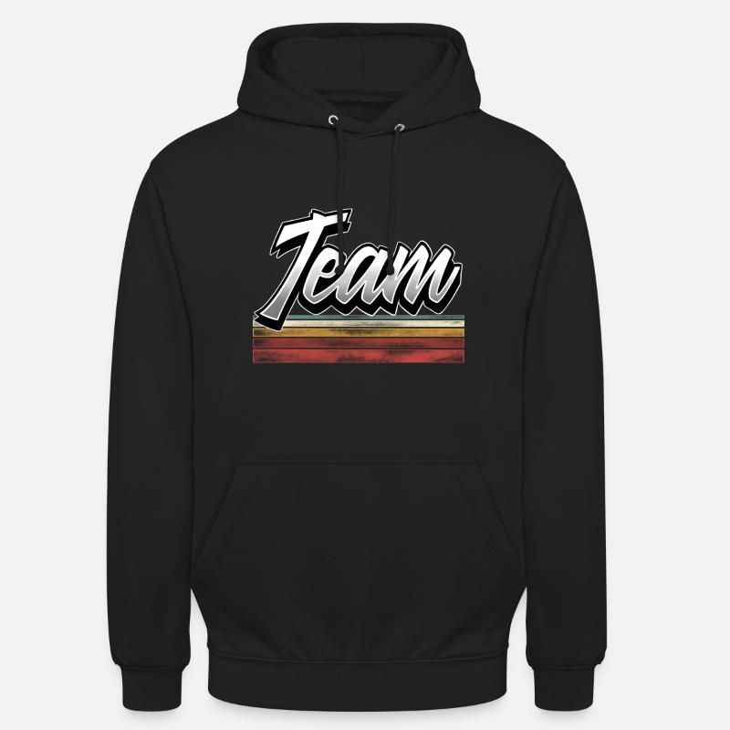 Équipe - Sweat-shirt à capuche unisexe - noir