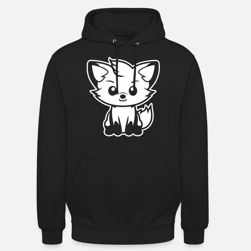 Bande dessinée Fox - Sweat-shirt à capuche unisexe - noir