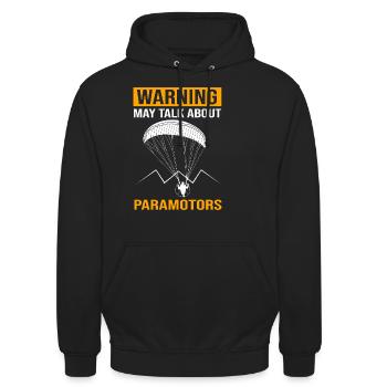 Gleitschirmflieger Gleitschirmfliegen Paragliding - Unisex Hoodie - Schwarz - Vorne - Alina (178cm) & Michal (187cm)