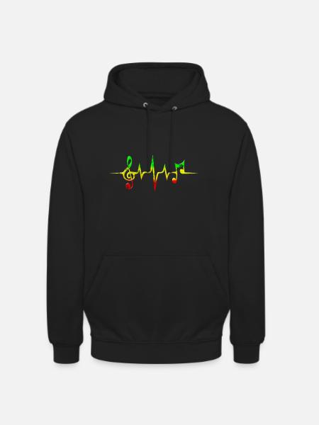Reggae Noder Vintage Noder Pulse - Hættetrøje unisex - sort
