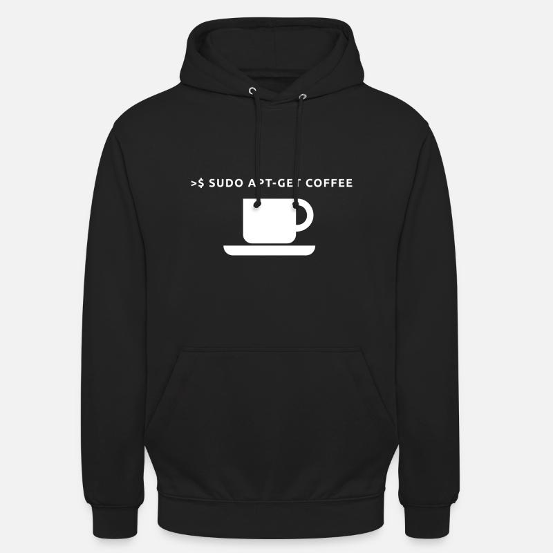 Lustiges Linux Kaffee Admin Shirt Pinguin Coder Unisex Hoodie