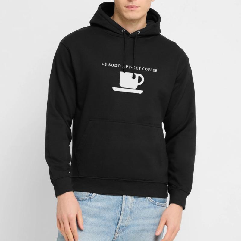 Lustiges Linux Kaffee Admin Shirt Pinguin Coder Unisex Hoodie