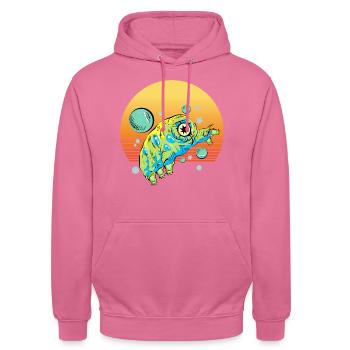 Tardigrade Retro - Unisex Hoodie - pink - Front - Alina (178cm) & Michal (187cm)