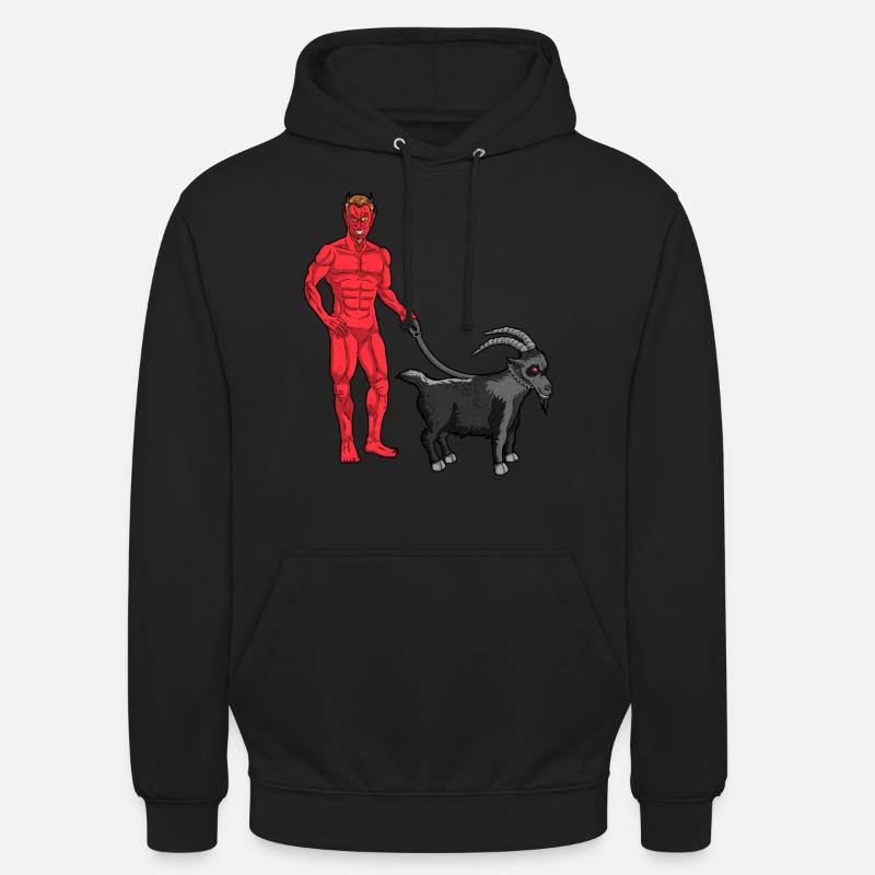 DEVIL WITH GOAT - Black Phillip goes for a ride - Unisex Hoodie - black