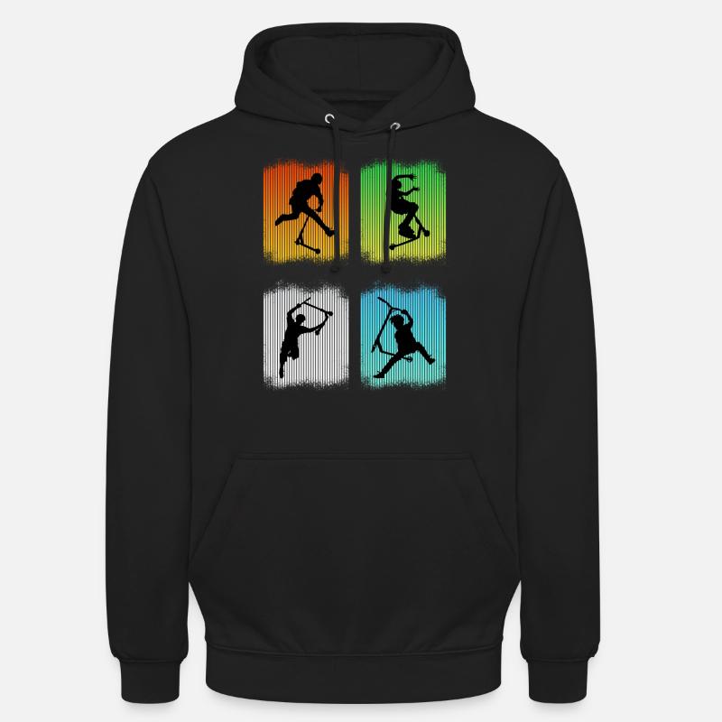 trottinette freestyle - Sweat-shirt à capuche unisexe - noir