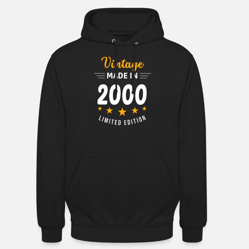 Millésime fabriqué en 2000 - Sweat-shirt à capuche unisexe - noir