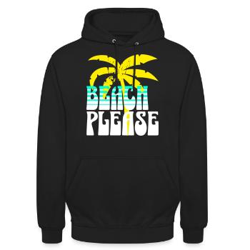 Beach Please - Unisex Hoodie - Schwarz - Vorne - Alina (178cm) & Michal (187cm)