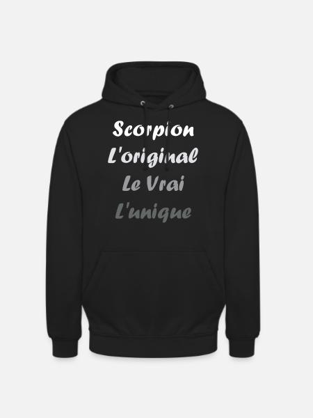 scorpion - Sweat-shirt à capuche unisexe - noir