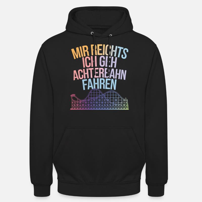Achterbahn Freizeitpark Roller Coaster - Unisex Hoodie - Schwarz
