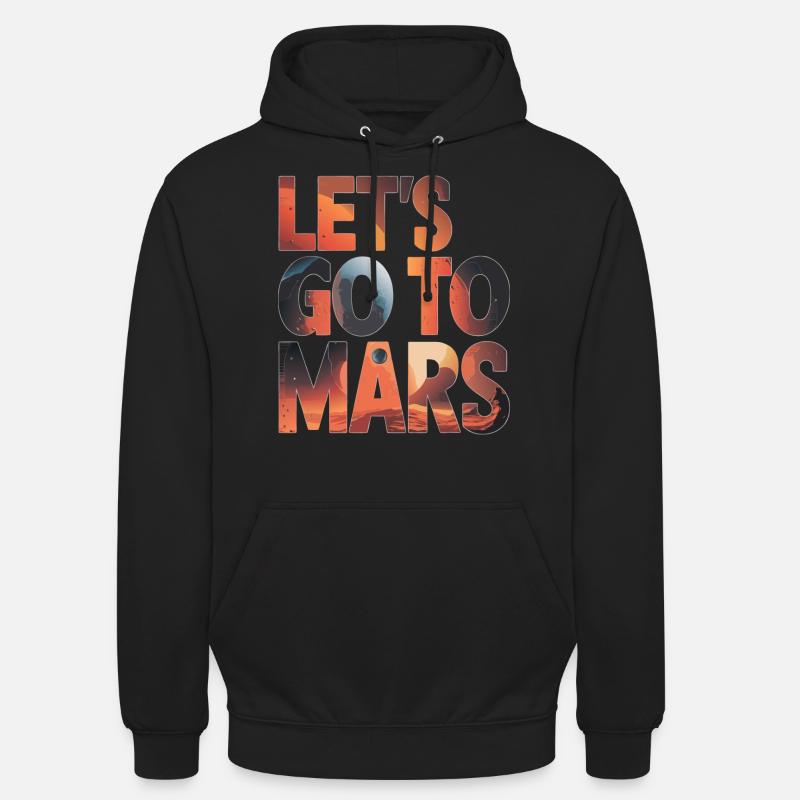 Mars Planète Planète Système Solaire - Sweat-shirt à capuche unisexe - noir