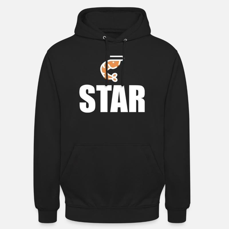 Crevette étoilée blanche - Sweat-shirt à capuche unisexe - noir