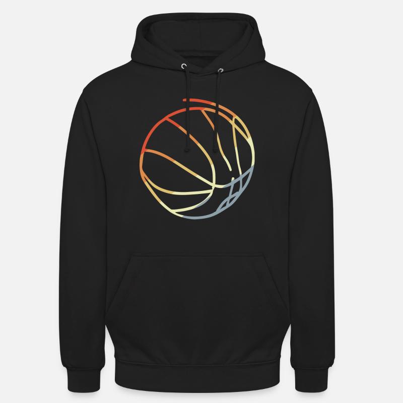 Style rétro de basket-ball - Sweat-shirt à capuche unisexe - noir
