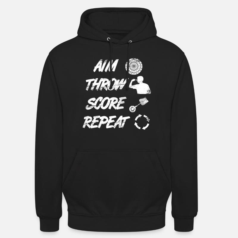 viser, lancer, pointer, répéter - Sweat-shirt à capuche unisexe - noir