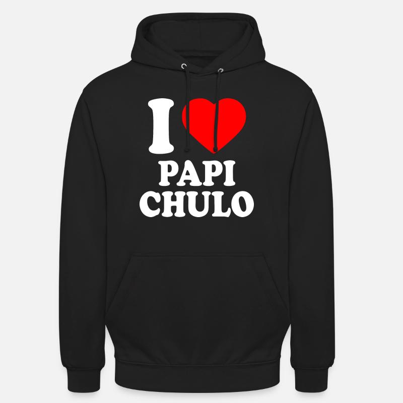 I love papi chulo - Sweat-shirt à capuche unisexe - noir
