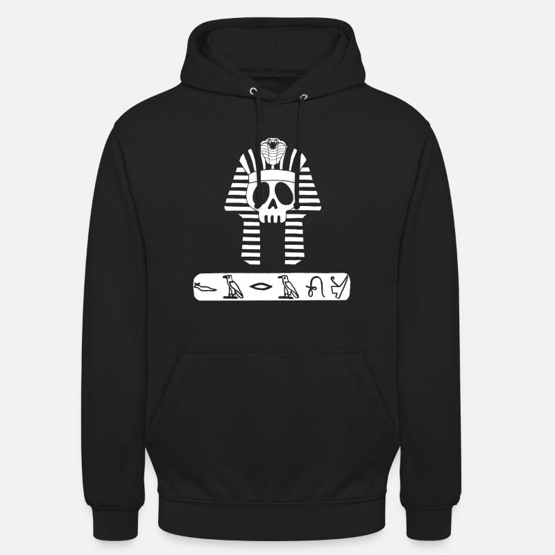 Crâne du pharaon blanc - Sweat-shirt à capuche unisexe - noir