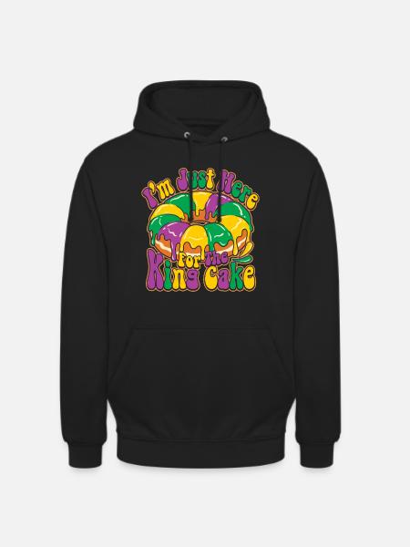 King Cake Mardi Gras - Sweat-shirt à capuche unisexe - noir