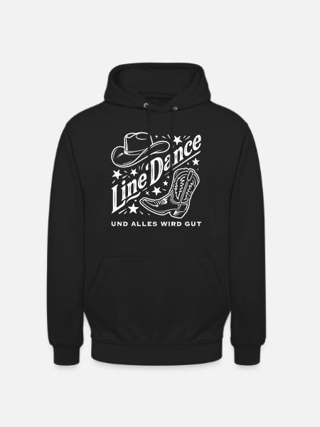 Line Dance Cowboy Flair - Unisex Hoodie - Schwarz