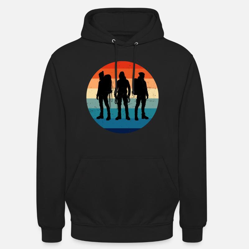 Bouldering Climber Boulder Climber Men - Unisex Hoodie - black