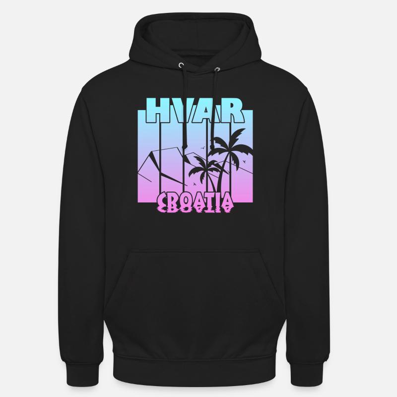 Hvar Croatie - Sweat-shirt à capuche unisexe - noir