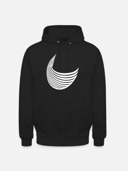 Geometric stripe wing - Unisex Hoodie - black