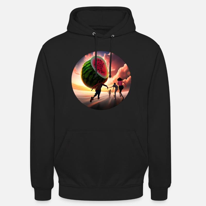 Folie de la pastèque - Sweat-shirt à capuche unisexe - noir