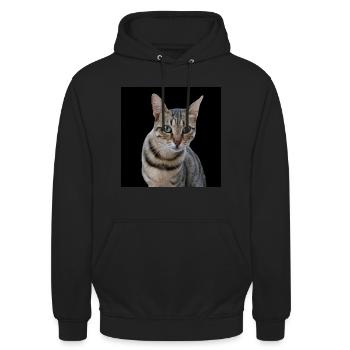 Katze Katzen - Unisex Hoodie - Schwarz - Vorne - Alina (178cm) & Michal (187cm)