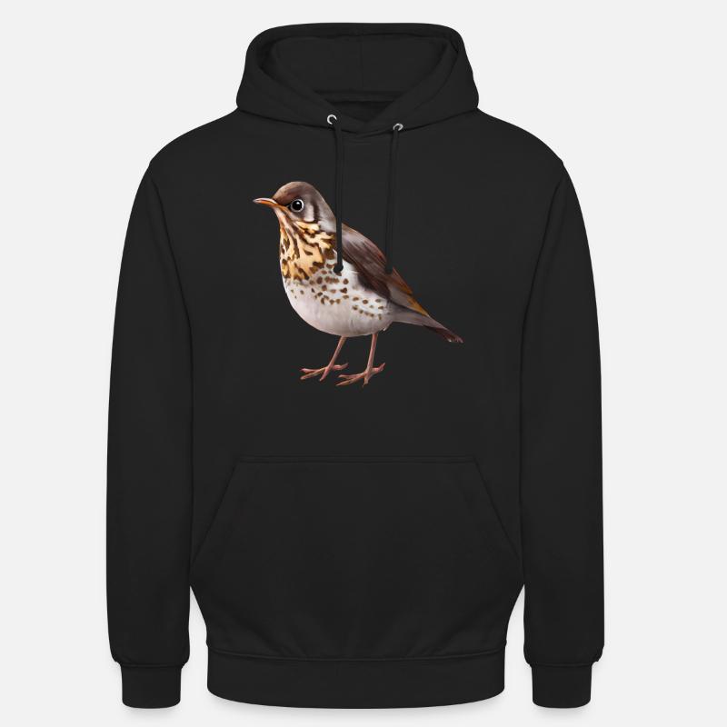 Grive oiseau - Sweat-shirt à capuche unisexe - noir