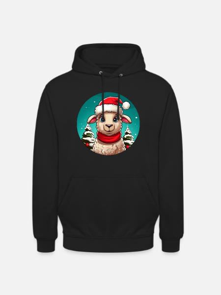 Noël des moutons - Sweat-shirt à capuche unisexe - noir
