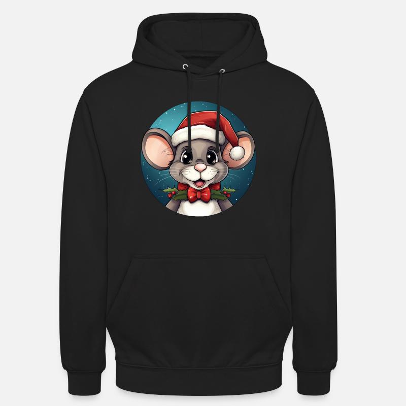 Souris Noël - Sweat-shirt à capuche unisexe - noir