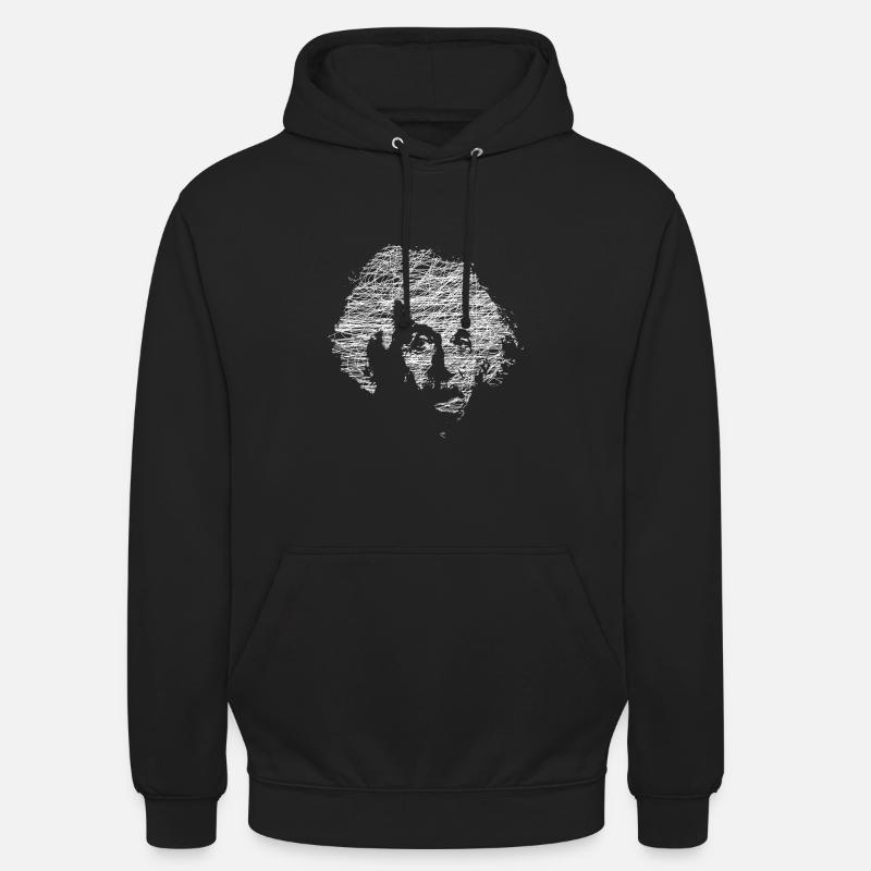 Einstein - Sweat-shirt à capuche unisexe - noir