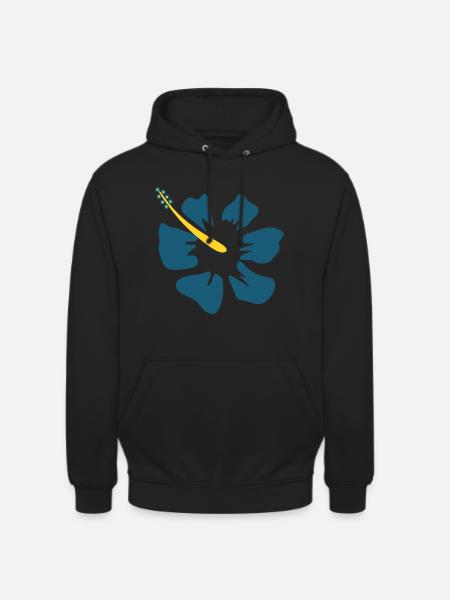 Hibiscus. blue hibiscus flower - Unisex Hoodie - black