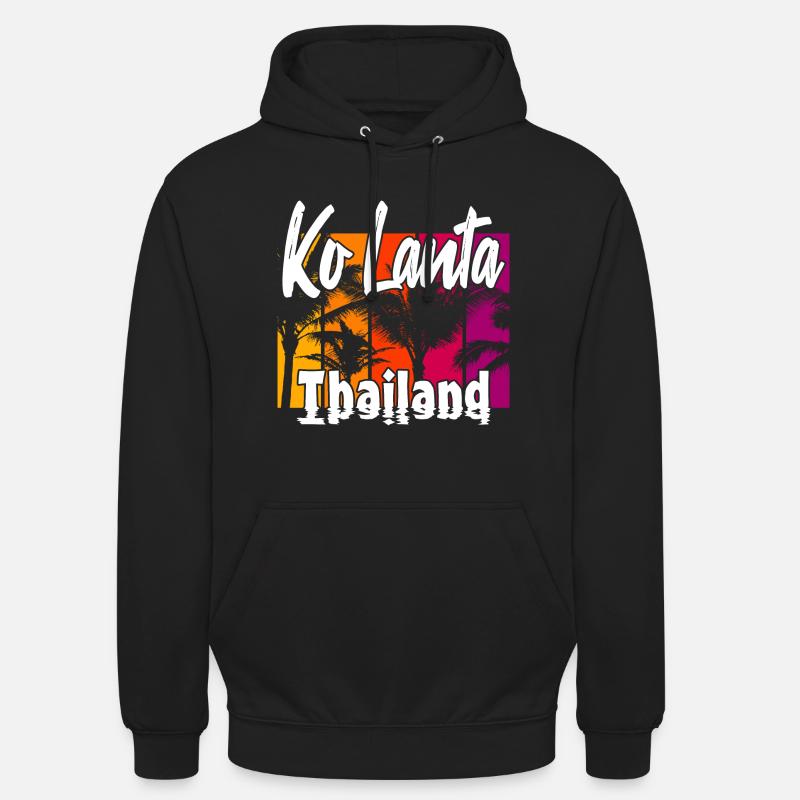 Ko Lanta Thaïlande - Sweat-shirt à capuche unisexe - noir