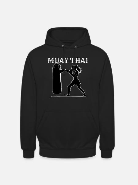 Muay Thaï Femme - Sweat-shirt à capuche unisexe - noir