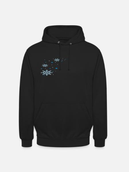 snow flakes - Unisex Hoodie - black