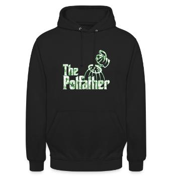 The Potfather | Gärtner Züchter Geschenk - Unisex Hoodie - Schwarz - Vorne - Alina (178cm) & Michal (187cm)
