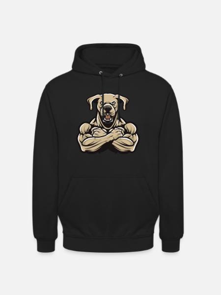 Labrador Chien Muscles Musculation - Sweat-shirt à capuche unisexe - noir
