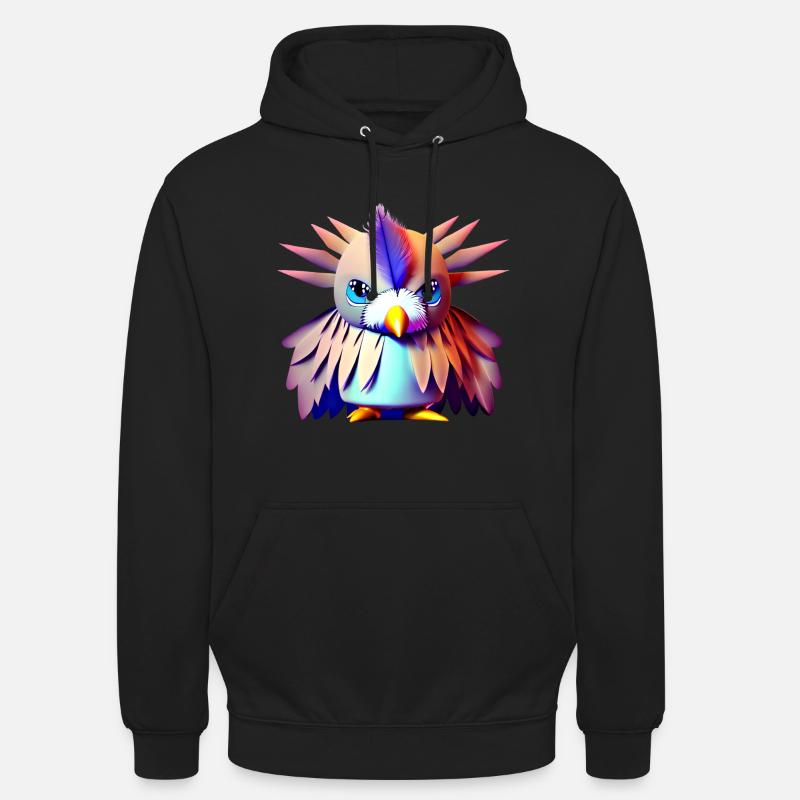 Polygon Vogel - Unisex Hoodie - Schwarz
