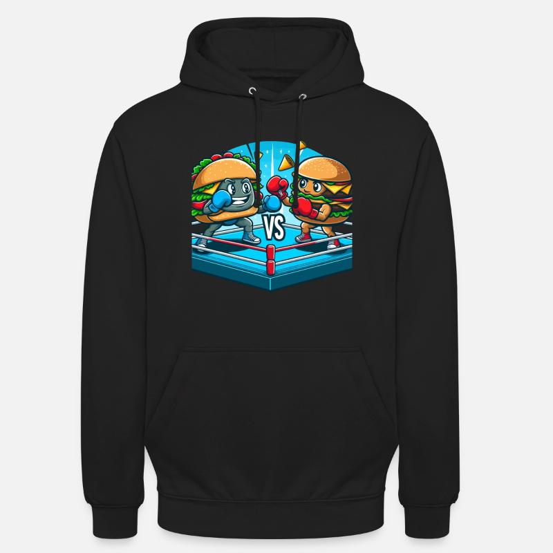 Hamburger de boxe - Sweat-shirt à capuche unisexe - noir