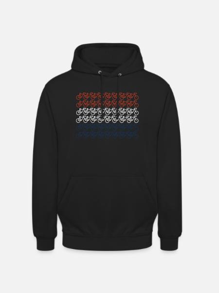 Nederlandse vlag fiets logo - Unisex Hoodie - black