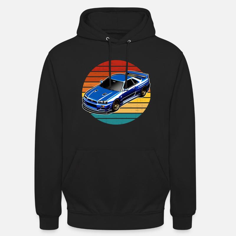 Jdm / Tuning / Turbocompresseur / Jantes / Chiptuning - Sweat-shirt à capuche unisexe - noir