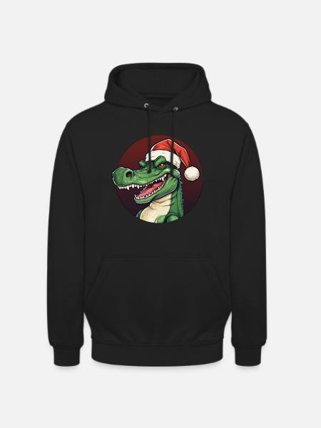 Crocodile Christmas - Unisex Hoodie - black