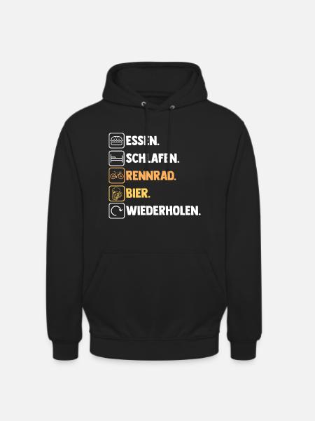 Fahrrad Rennradfahrer Rennrad - Unisex Hoodie - Schwarz
