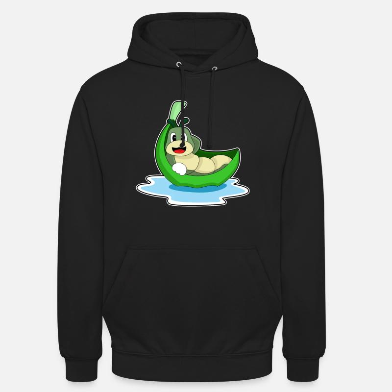 Caterpillar Leaf Boat - Sweat-shirt à capuche unisexe - noir
