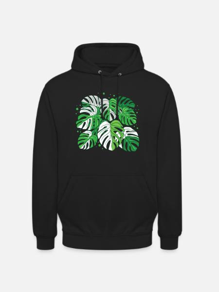 Variegated Monstera - Unisex Hoodie - Schwarz