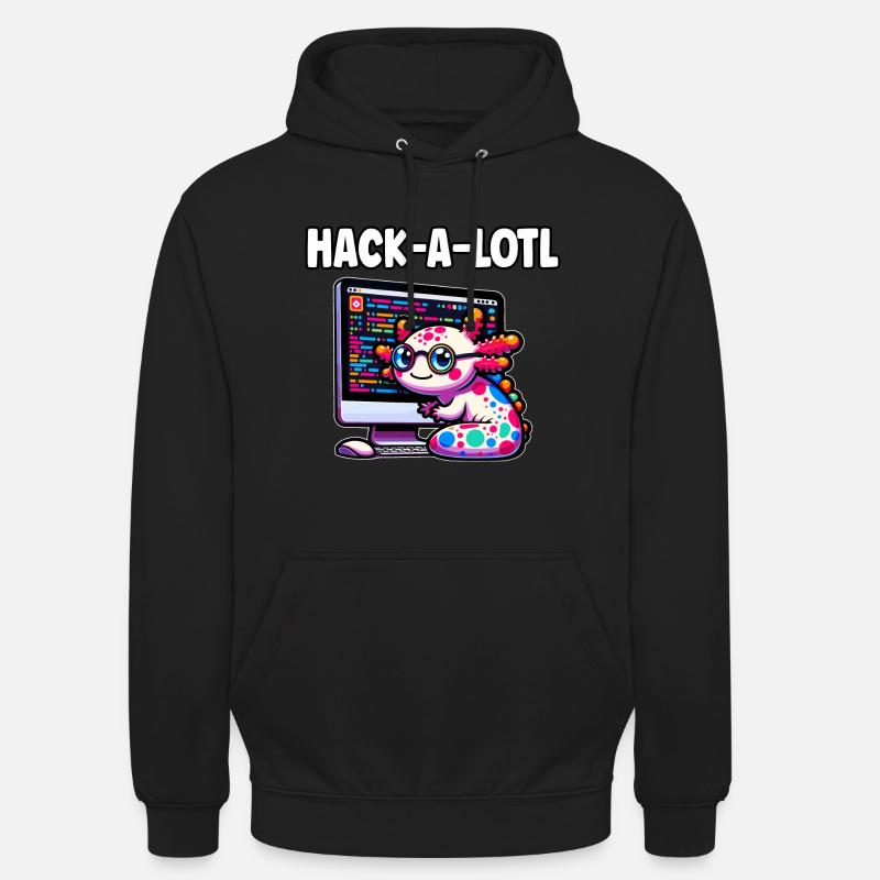 Funny Coding Axolotl Programming Gift Unisex Hoodie