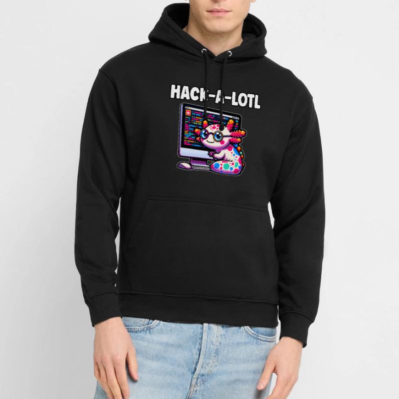 Funny Coding Axolotl Programming Gift Unisex Hoodie