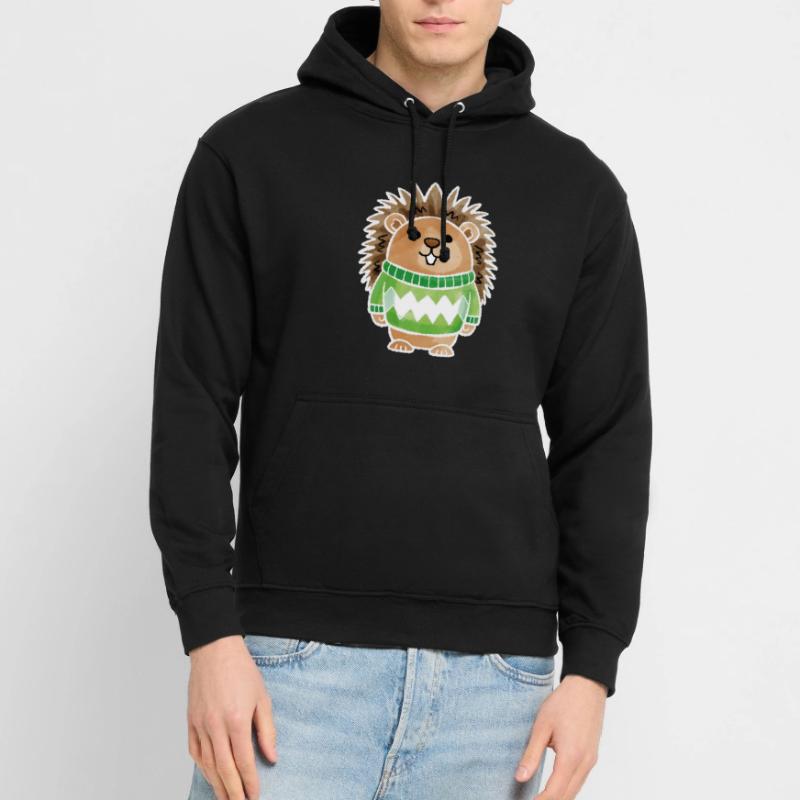 Pull Hérisson Blanc Sweat-shirt à capuche unisexe