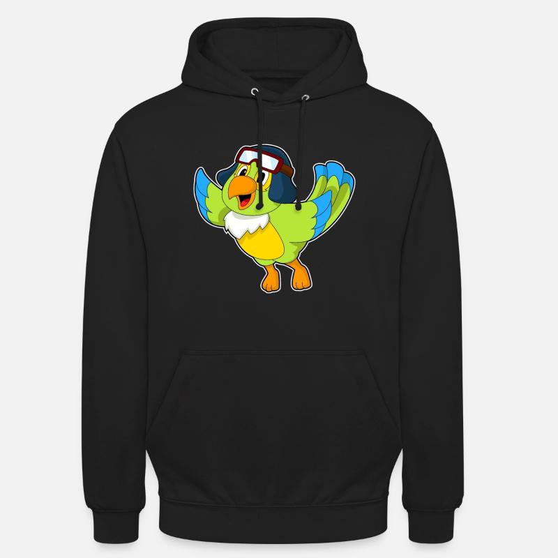 Parrot Pilot Pilot Cap - Unisex Hoodie - black