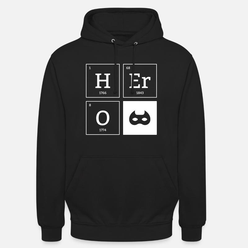HERO Mask Superhero Elements Cadeau - Sweat-shirt à capuche unisexe - noir